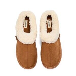 Dearfoams Mens Cozy Comfort High Vamp Clog Sippers Chestnut Size 7/8 New In Box